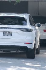 MARIA SHARAPOVA Inspects her Car After Getting It Delivered 04/21/2020