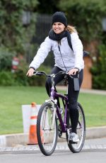 MARIA SHRIVER Out Riding Bike in Pacific Palisades 04/05/2020