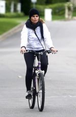 MARIA SHRIVER Out Riding Bike in Pacific Palisades 04/05/2020