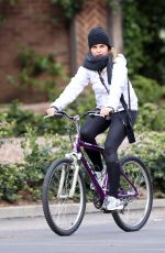 MARIA SHRIVER Out Riding Bike in Pacific Palisades 04/05/2020