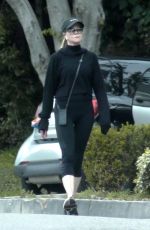 MELANIE GRIFFITH in Leggings Out Hiking in Los Angeles 04/07/2020
