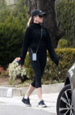 MELANIE GRIFFITH in Leggings Out Hiking in Los Angeles 04/07/2020