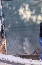 MICHELLE PFEIFFER and David E. Kelley Check on Progress of Their New Home in Pacific Palisades 04/21/2020