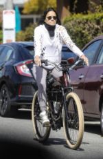 MICHELLE RODRIGUEZ Out Riding a Bike in Los Angeles 04/14/2020