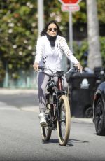 MICHELLE RODRIGUEZ Out Riding a Bike in Los Angeles 04/14/2020
