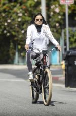 MICHELLE RODRIGUEZ Out Riding a Bike in Los Angeles 04/14/2020