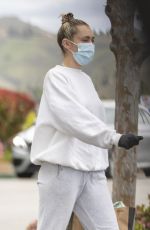 MILEY CYRUS Wearin Mask Leaves Erewhon Market in Calabasas 04/08/2020