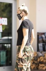 MILEY CYRUS Wearing Mask Out in Woodland Hills 04/23/2020