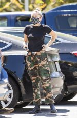 MILEY CYRUS Wearing Mask Out in Woodland Hills 04/23/2020
