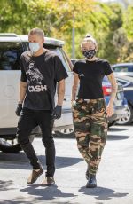 MILEY CYRUS Wearing Mask Out in Woodland Hills 04/23/2020