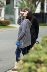 MILLA JOVOVICH and Paul W. S. Anderson Out with Their Dogs in Beverly Hills 04/20/2020