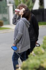 MILLA JOVOVICH and Paul W. S. Anderson Out with Their Dogs in Beverly Hills 04/20/2020