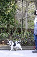 MILLA JOVOVICH Out with Her Dogs in Los Angeles 04/24/2020