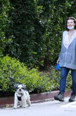 MILLA JOVOVICH Out with Her Dogs in Los Angeles 04/24/2020