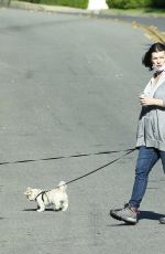 MILLA JOVOVICH Out with Her Dogs in Los Angeles 04/24/2020