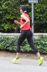 MINNIE DRIVER Out Jogging in Hollywood Hills 04/29/2020