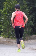 MINNIE DRIVER Out Jogging in Hollywood Hills 04/29/2020