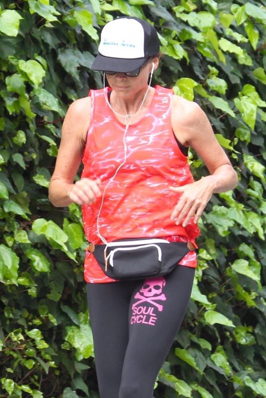 MINNIE DRIVER Out Jogging in Hollywood Hills 04/29/2020