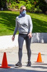 MOLLY SIMS Wearing Bandana Mask Out in Pacific Palisades 04/05/2020