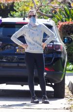 MOLLY SIMS Wearing Bandana Mask Out in Pacific Palisades 04/05/2020
