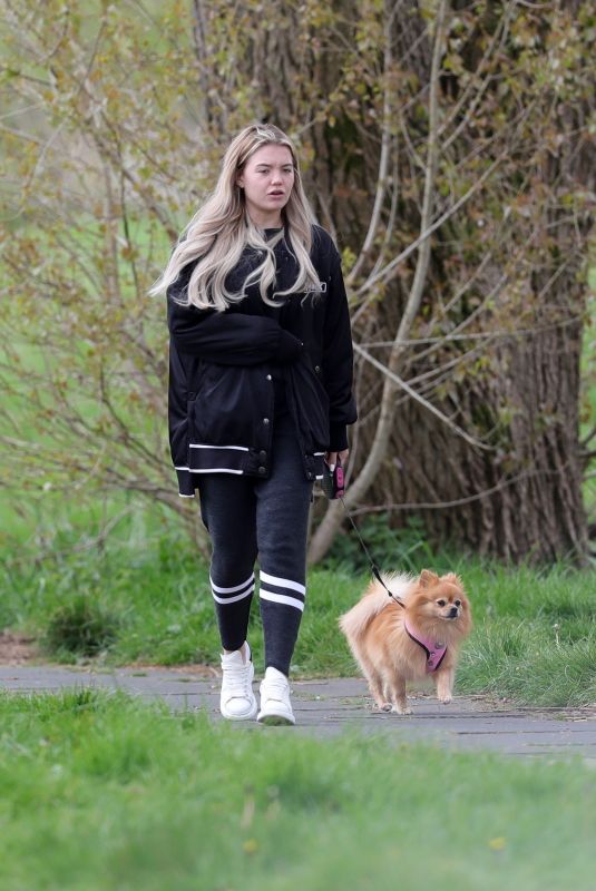 MOLLY SMITH Out with Her Dog in Manchester 04/18/2020