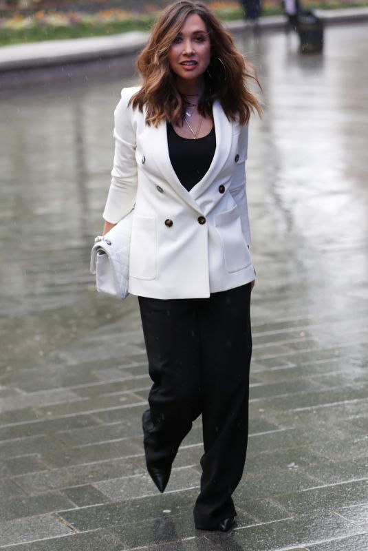MYLEENE KLASS Arrives at Global Studios in London 04/28/2020
