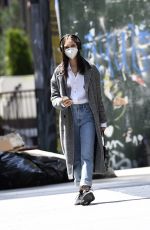 NASTYA SWAN Wearing Mask Out in New York 04/25/2220