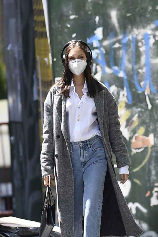 NASTYA SWAN Wearing Mask Out in New York 04/25/2220