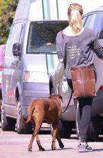 NATALIE DORMER and David Oakes Out with Their Dog in Richmond 04/24/2020