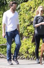 NATALIE DORMER and David Oakes Out with Their Dog in Richmond 04/24/2020