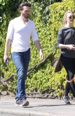 NATALIE DORMER and David Oakes Out with Their Dog in Richmond 04/24/2020