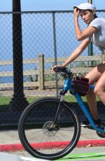NICOLE MURPHY Out Riding Bike in Santa Monica 04/25/2020