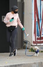 NICOLE MURPHY Out with Her Dog in Beverly Hills 04/07/2020