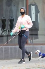 NICOLE MURPHY Out with Her Dog in Beverly Hills 04/07/2020