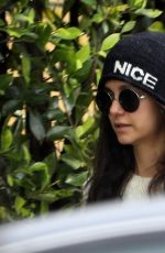 NINA DOBREV Meeting a Technician to Help with Her Tesla in Los Angeles 04/06/2020