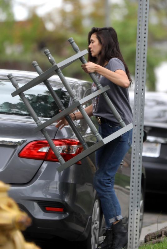 NINA DOBREV Moving Some Furniture in Los Angeles 04/07/2020