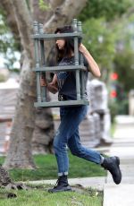 NINA DOBREV Moving Some Furniture in Los Angeles 04/07/2020