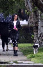 NINA DOBREV Out with Her Dog in Los Angeles 04/09/2020