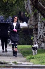 NINA DOBREV Out with Her Dog in Los Angeles 04/09/2020