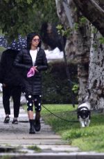 NINA DOBREV Out with Her Dog in Los Angeles 04/09/2020
