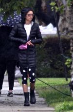 NINA DOBREV Out with Her Dog in Los Angeles 04/09/2020