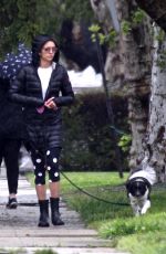 NINA DOBREV Out with Her Dog in Los Angeles 04/09/2020