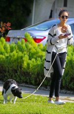 NINA DOBREV Out with Her Dog Maverick in Los Angeles 04/07/2020