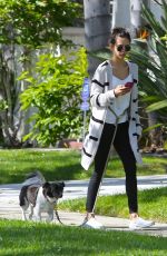 NINA DOBREV Out with Her Dog Maverick in Los Angeles 04/07/2020