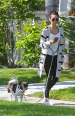 NINA DOBREV Out with Her Dog Maverick in Los Angeles 04/07/2020