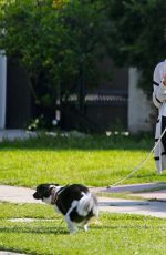 NINA DOBREV Out with Her Dog Maverick in Los Angeles 04/07/2020