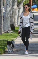NINA DOBREV Out with Her Dog Maverick in Los Angeles 04/07/2020