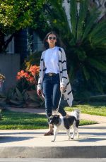 NINA DOBREV Out with Maverick in Los Angeles 04/11/2020
