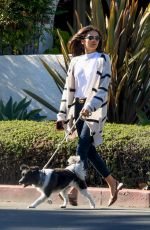 NINA DOBREV Out with Maverick in Los Angeles 04/11/2020