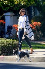 NINA DOBREV Out with Maverick in Los Angeles 04/11/2020
